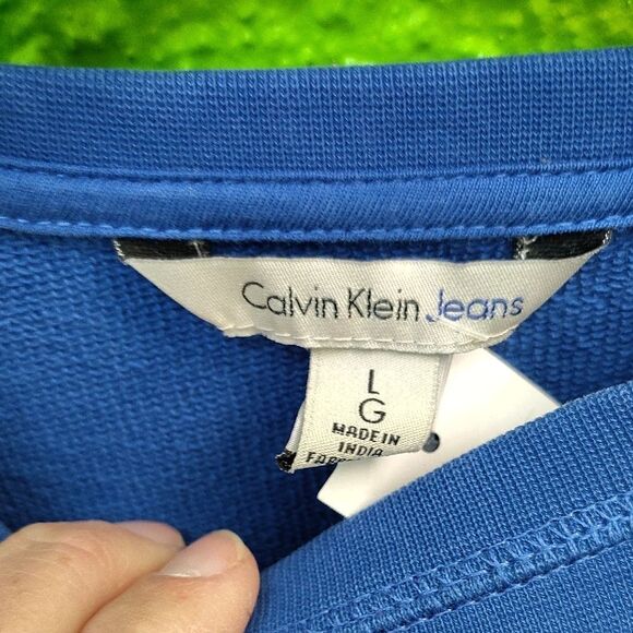 Calvin Klein Blue Crewneck Sweatshirt - Picture 2 of 3